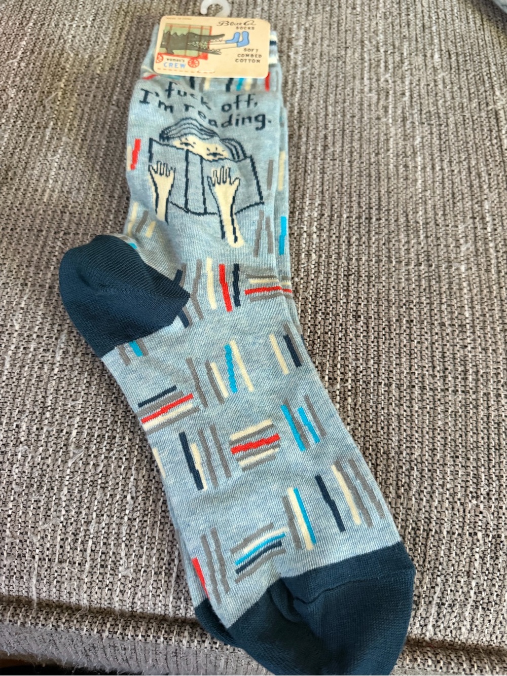 Novelty Men’s Crew Socks - Reading Design